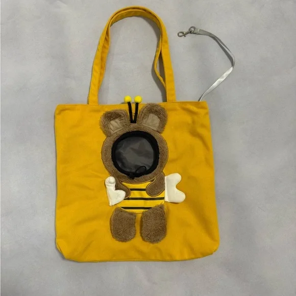 Yellow Pet Canvas Shoulder Carry Bag - Picture 2 of 4